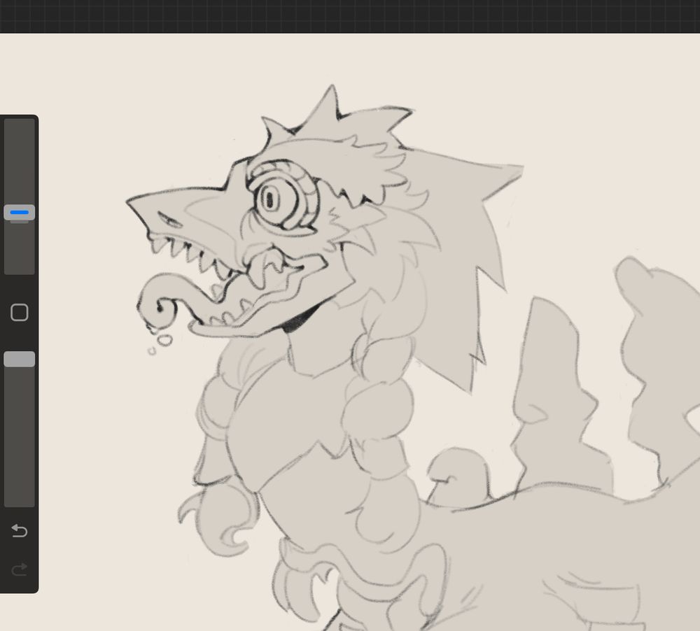 Work in progress of an original creature design for a random story! Spooky Aztec and pottery creature!