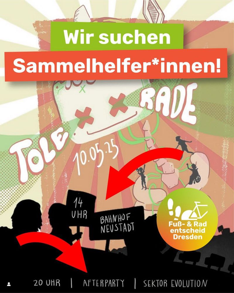 Wir suchen Sammelhelfer*innen. Tolerade 10.05. 14:00 Bahnhof Neustadt