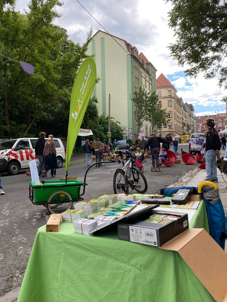 Stand auf dem Straßenfest 