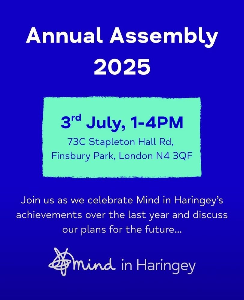 At Mind in Haringey’s Annual Assembly today — hearing, sharing and celebrating with volunteers, staff and community.

The 2025-28 Strategy is already powering forward, all focused on supporting mental health and wellbeing.

Proud to be part of it.