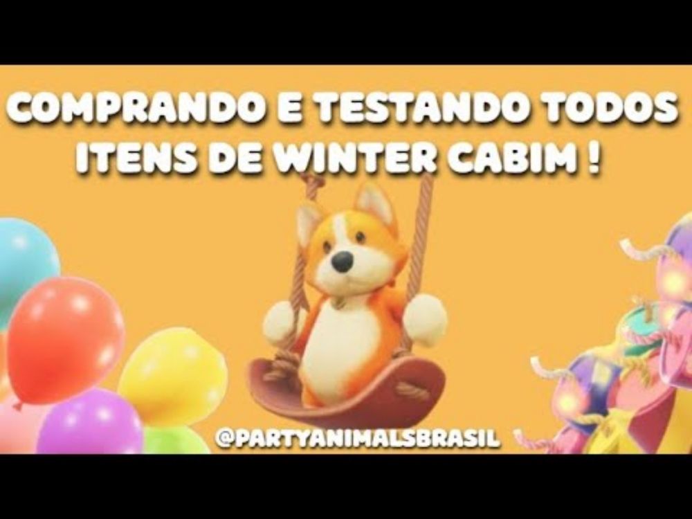 Party Animals Brasil - Comprando e testando todos itens de Winter Cabim !