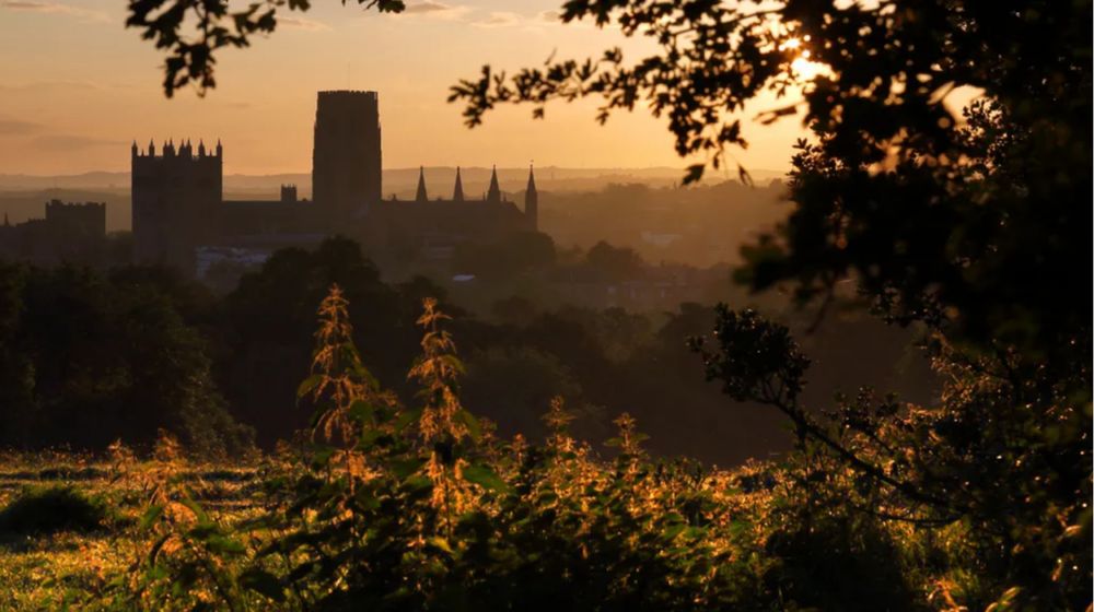 Photo shows a view of Durham, including the cathedral
