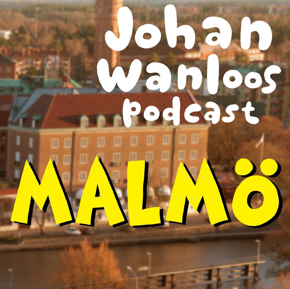 Reklam för min podcast. Det står ”Malmö” men är egentligen ett foto på Trollhättan. Hihi