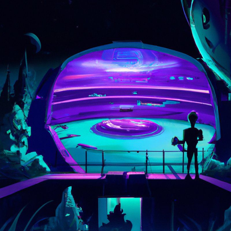 Imagem gerada por inteligência artificial sobre metrópole futurista