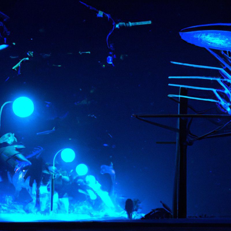 Imagem gerada por inteligência artificial sobre paisagem cyberpunk