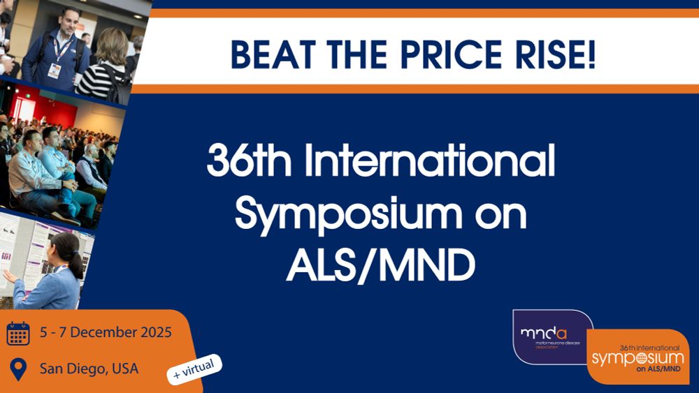 Text reads: Beat the price rise! 36th International Symposium on ALS/MND