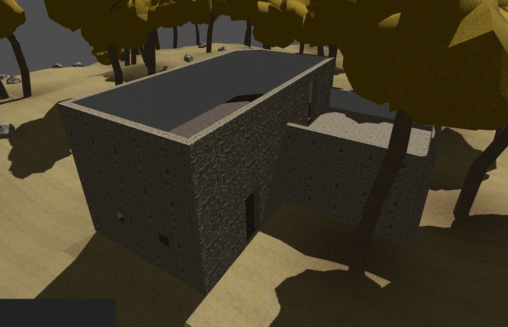 A procedurally generated building in Calyros