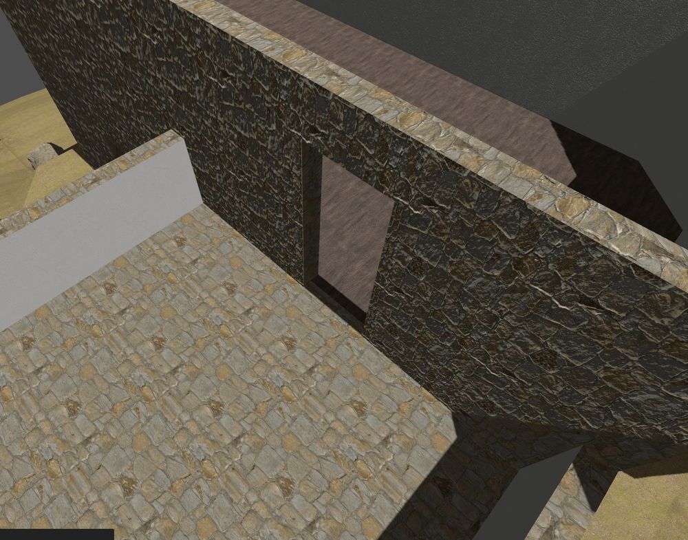 A close-up of a doorway in my game Calyros