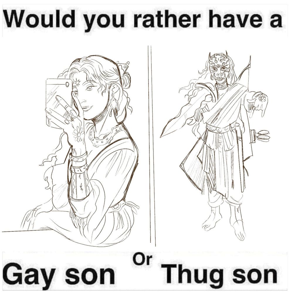 Tboy doodles would u rather have a gay son or thug son 