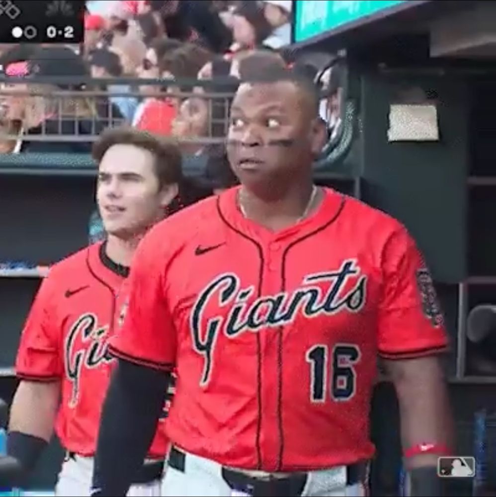 Rafael Devers big eyes reaction to his home run 