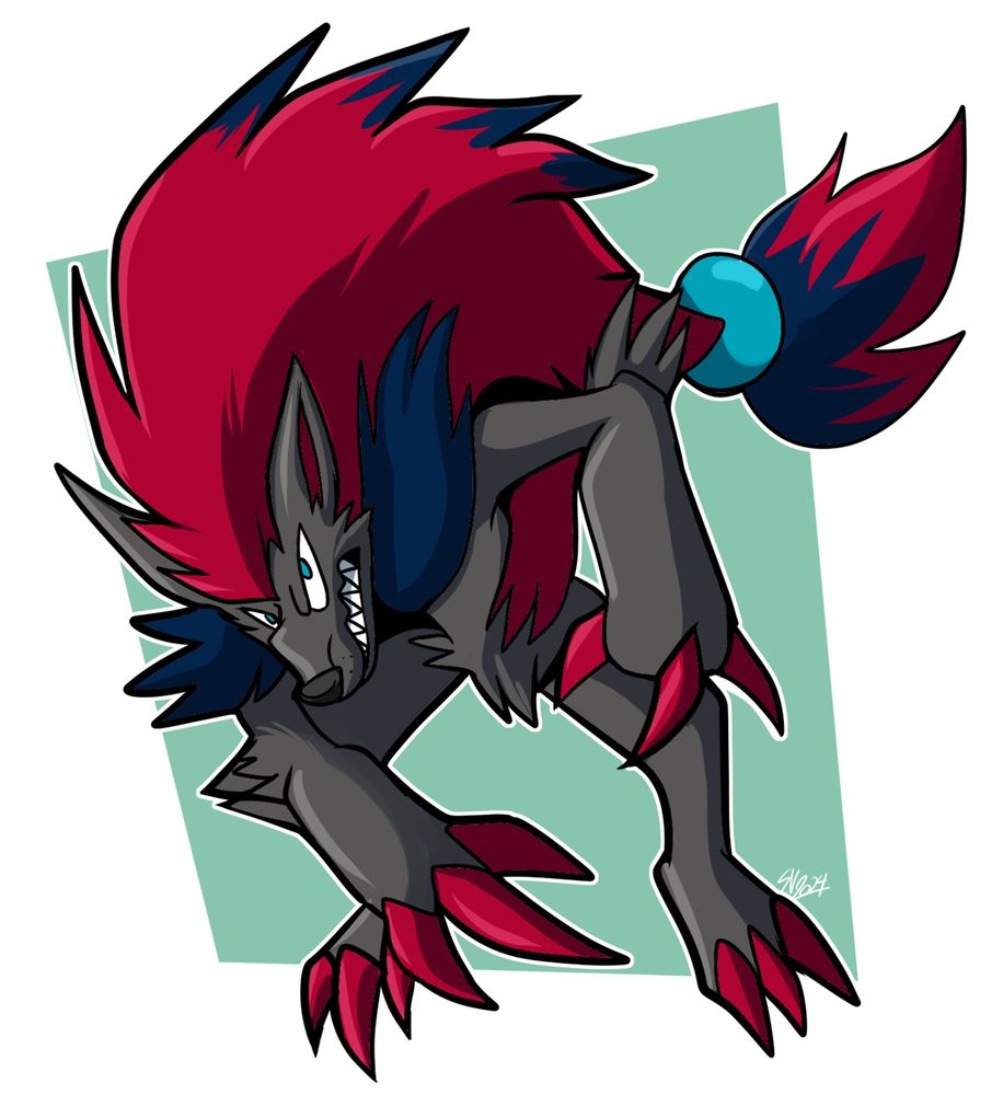Zoroark snarling