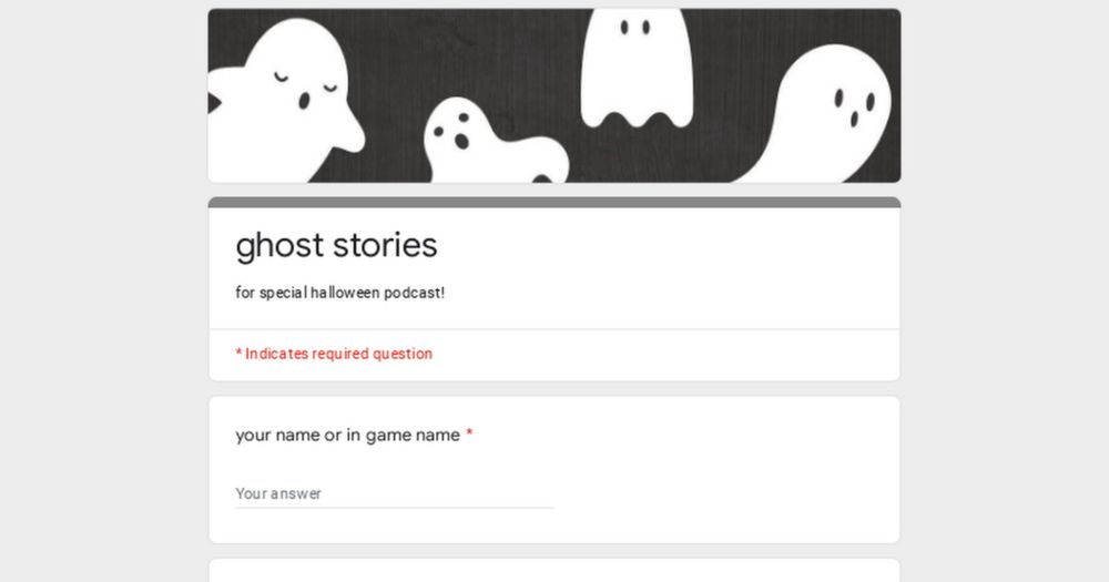 ghost stories