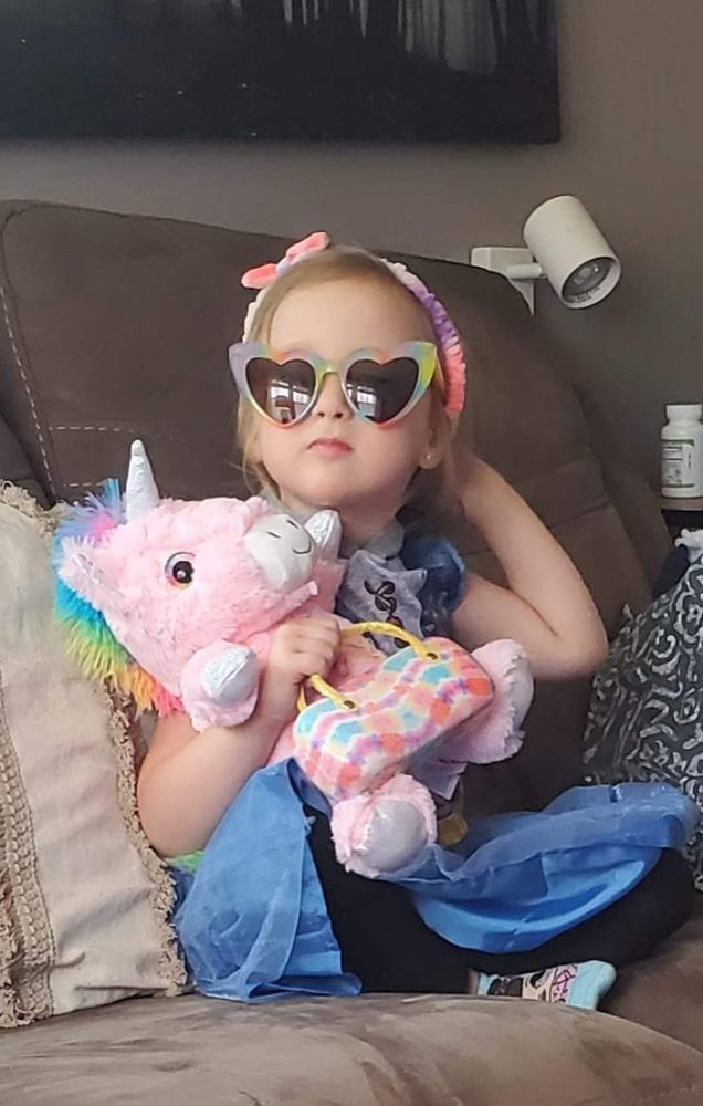 Layla having a magical unicorn attitude.