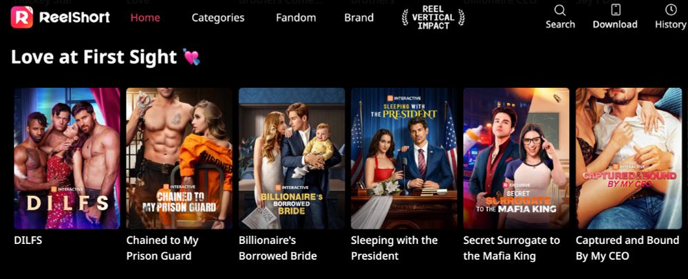 shows such as "DILFS" and "Captured and Bound by my CEO"
