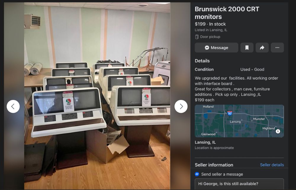 Bowling scorekeeping monitors! For $199!!!