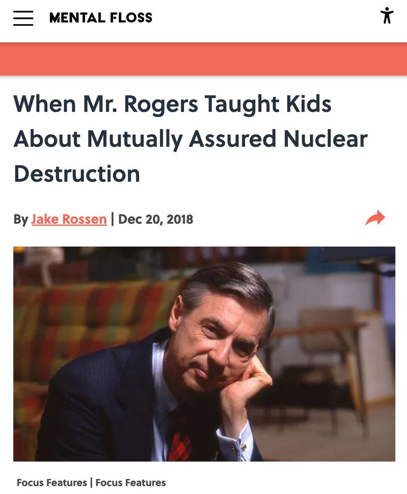 When Mr. Rogers Taught Kids About Mutually Assured Nuclear Destruction
