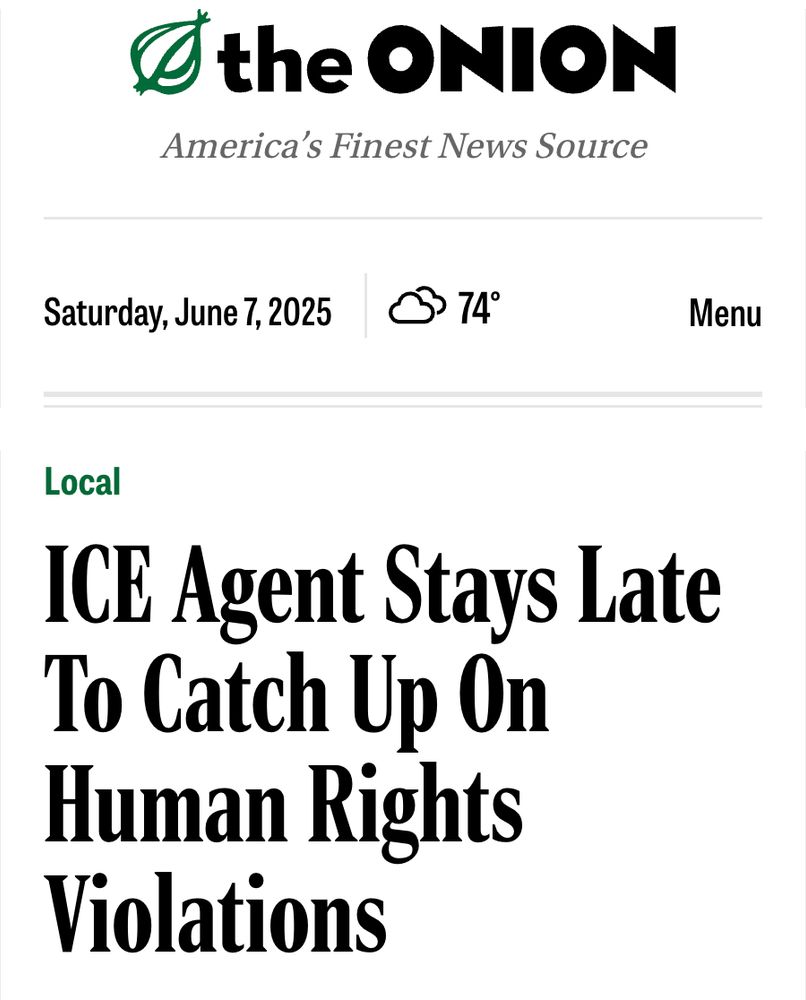 The Onion: ICE Agent Stays Late To Catch Up On Human Rights Violations
