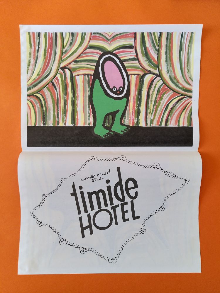 Affiche d'une fausse piece de théâtre issue de la micro-édition GRANDS SUCCÈS de Guillaume Chauchat, Pauline Barzilaï et Pauline Lecerf.