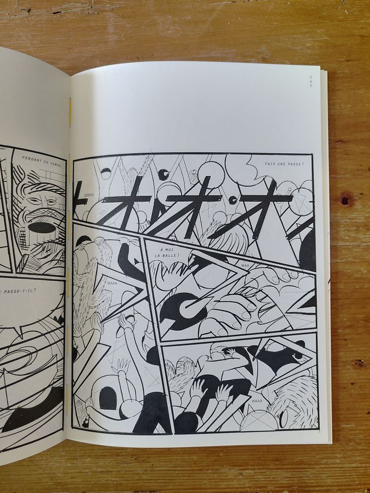 Double-page intérieure en noir et blanc de Burning Sounds de Yuichi Yokoyama aux éditions Matière