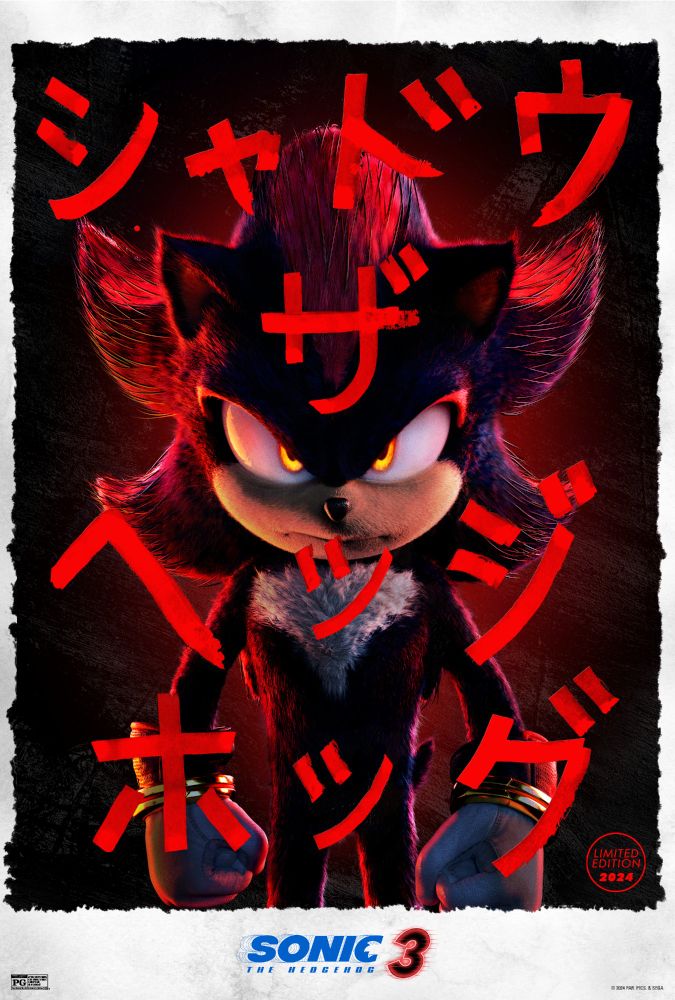 Shadow the Hedgehog poster for Sonic 3 Fan Event screenings.