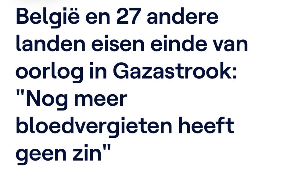 Belgie en 27 andere landen eisen einde van oorlog in Gazastrook:
"Nog meer bloedvergieten heeft geen zin"