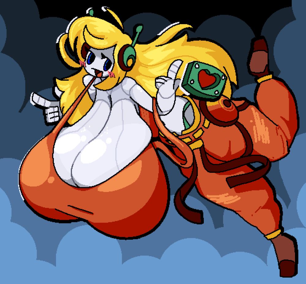 curly brace cave story (gigantic tits) art draw (by me)