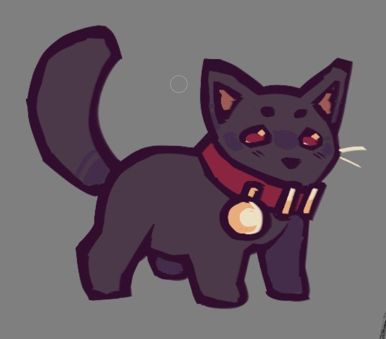 Cute kitty, digital art done in Magma