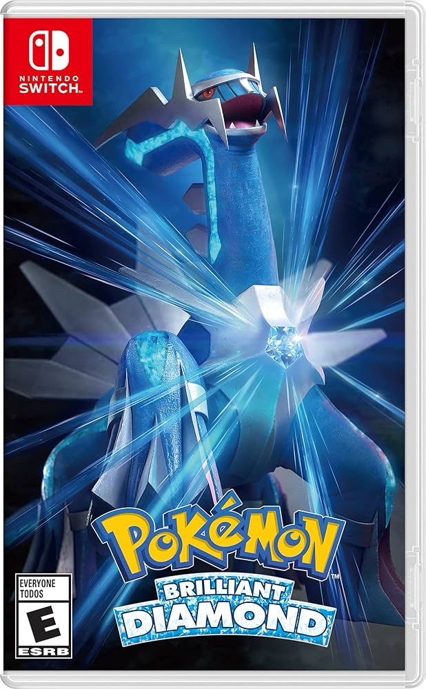 The box art for Pokemon: Brilliant Diamond (2021) for the Nintendo Switch 