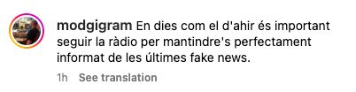 En dies com el d'ahir és important seguir la ràdio per mantindre's perfectament informat de les últimes fake news.