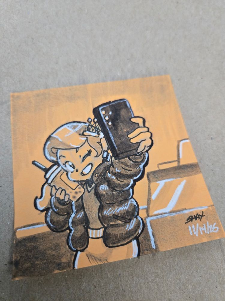 Diamond Tiara (MLP:EqG) snaps a selfie with her freshly-made boba order.