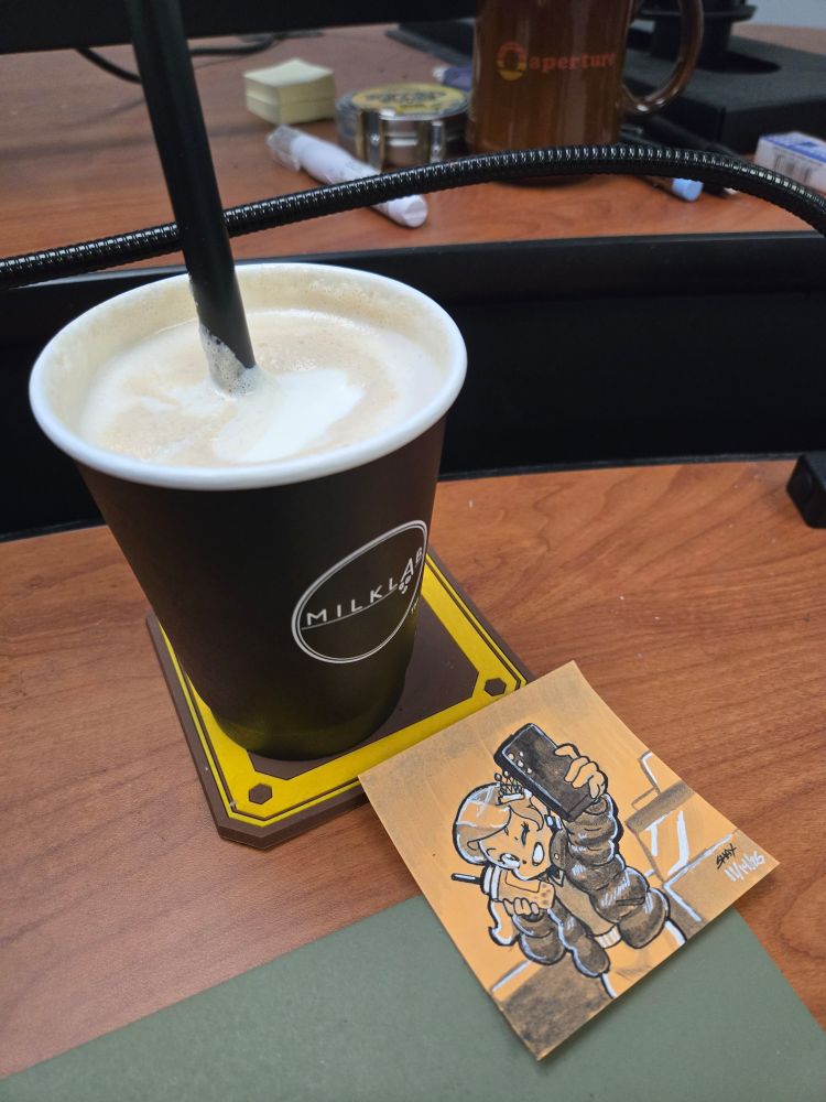 Drawing Diamond Tiara getting a boba tea has given me a hankerin' for getting my own (hot) boba tea. It is deeee-licious.