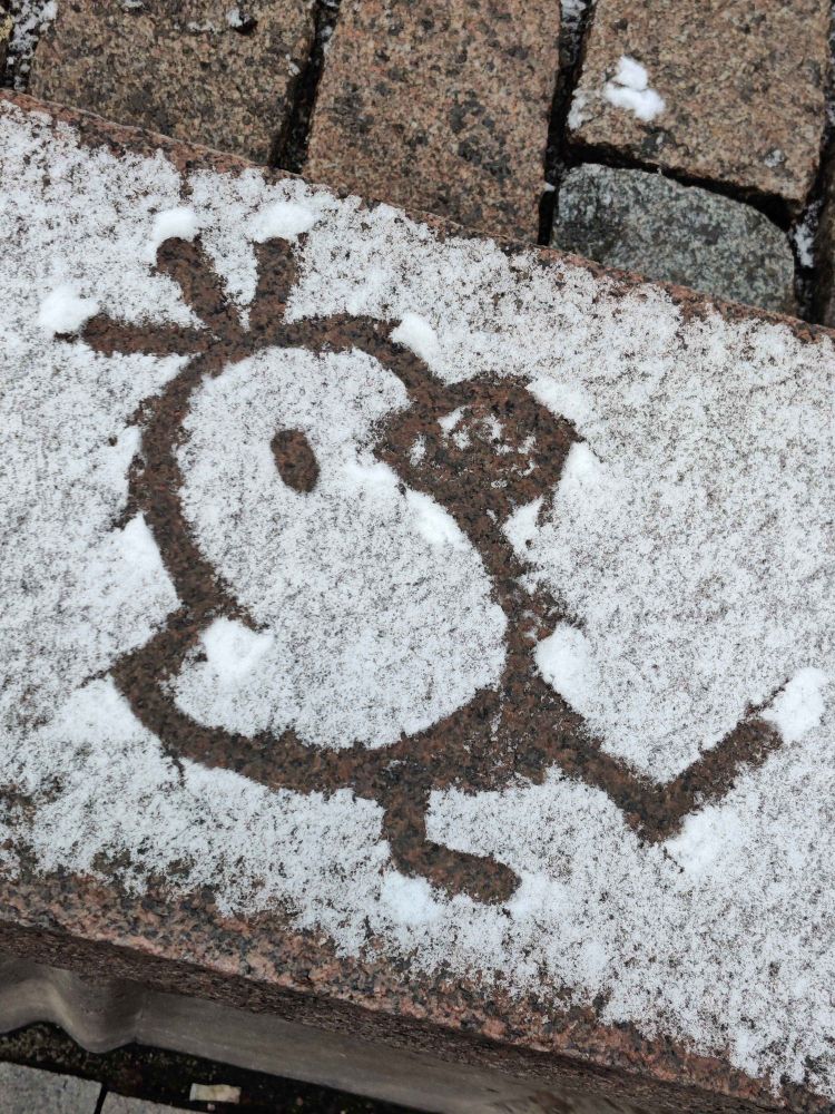 Snow drawing of a Rato from the game TOEM