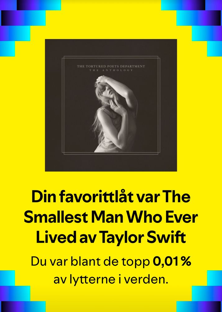 Spotify wrapped says I’m a top Taylor Swift listener 