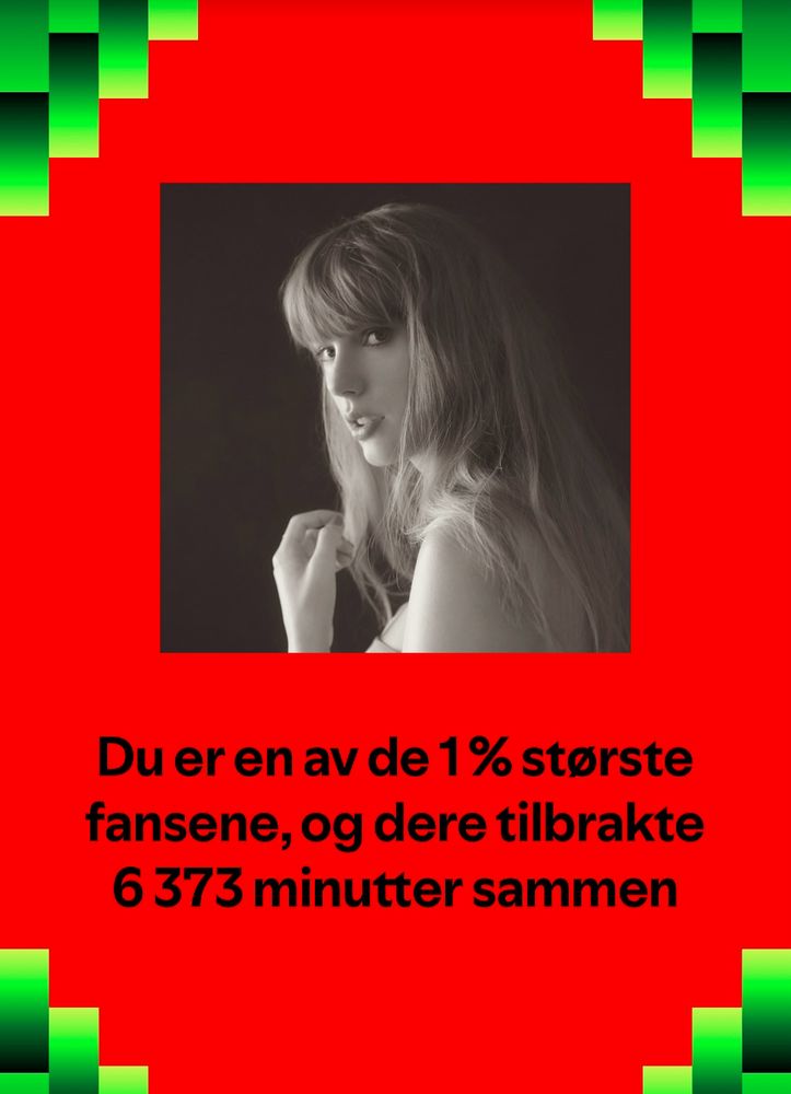 Spotify wrapped says I’m a top Taylor Swift listener