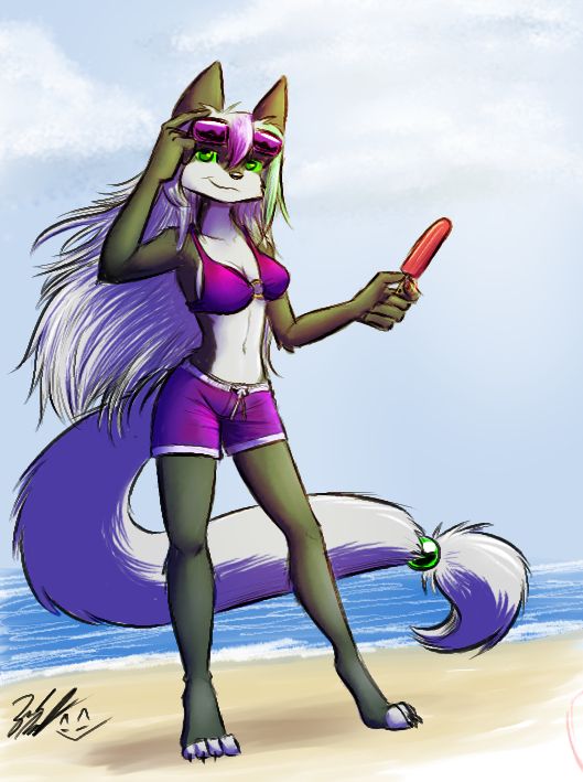 Want a popsicle? It's pretty good, I think it's watermelon flavored. And there's a very low chance that'll turn you into a mermaid or anything. I checked, I licked it before handing it to you. So how about it?