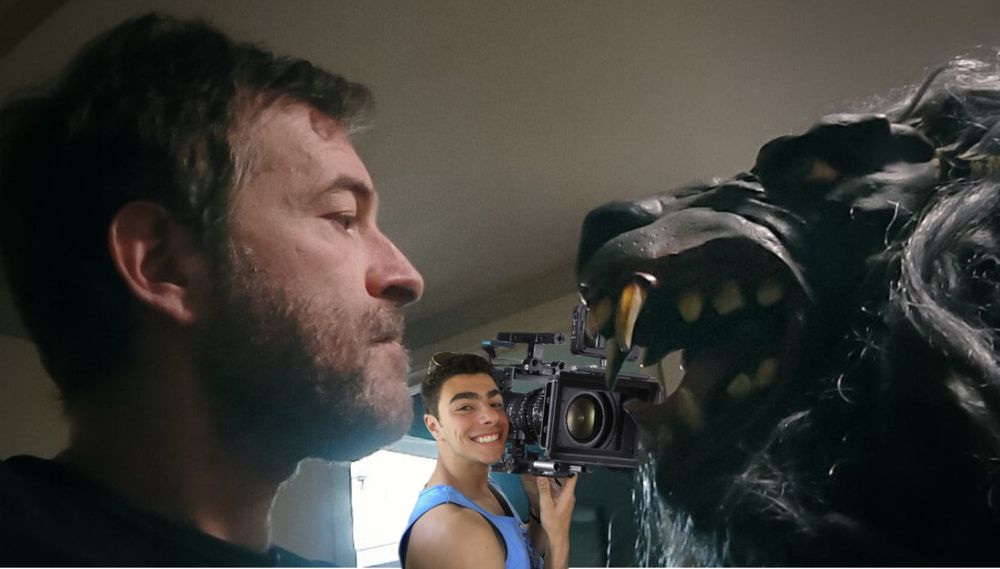 Luigi Mangione filming Mark Duplass talking to Peachfuzz in the hotel room ep.5