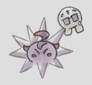 luria as spike kirby, with cuttlebone stuck to her