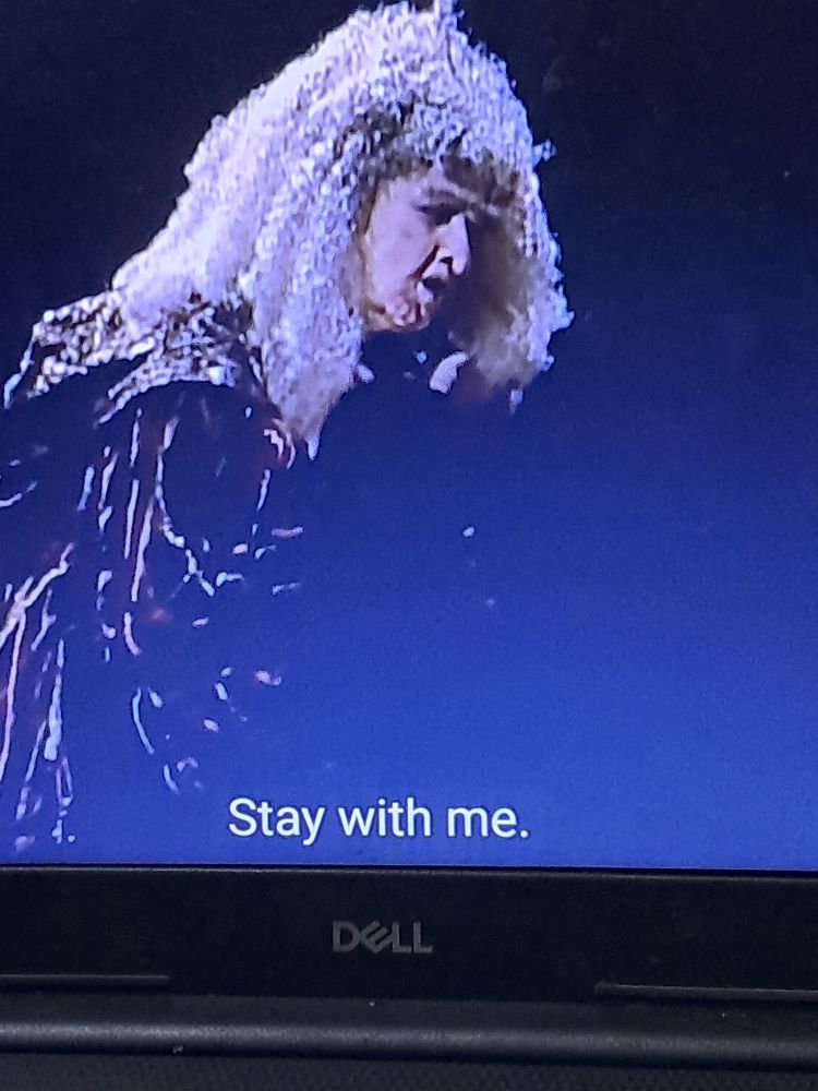 A scene from Into the Woods 1991: The Witch sings 'Stay With Me'