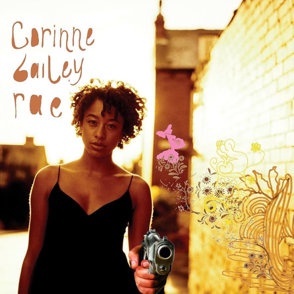 Corinne Bailey Rae pointing a gun at you