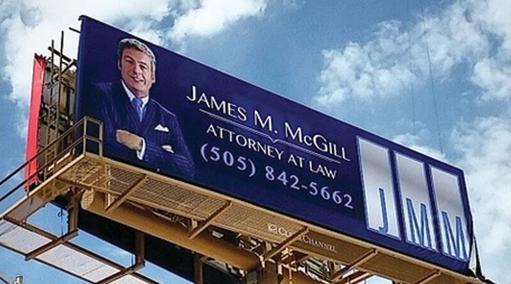 James M. McGill billboard