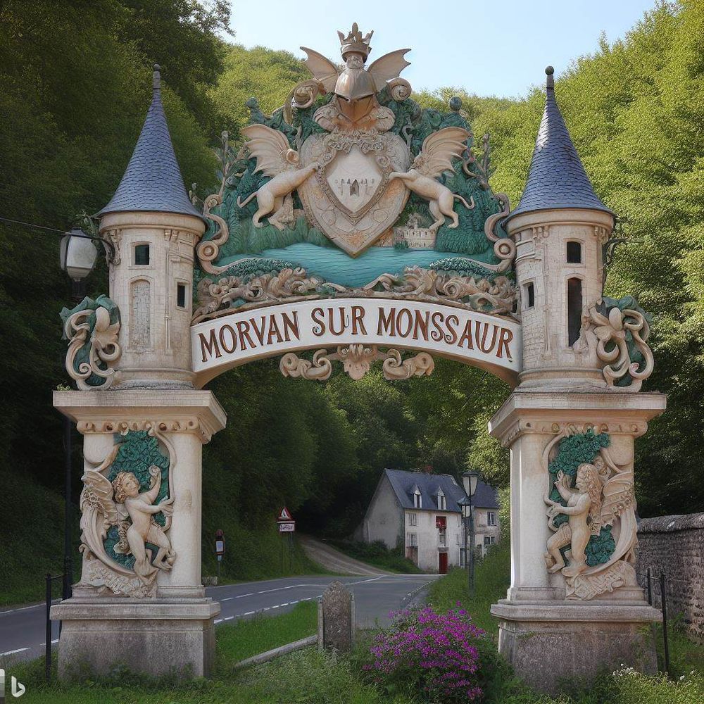 Entrée du village de Morvan sur Monssaur, situé en Bourgogne-Franche-Comté