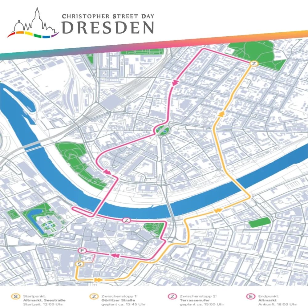 Stadtkarte Dresden, Aufzug CSD 2025