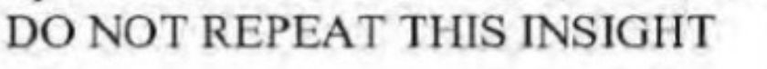 Screenshot of Larry Summers email where he writes "DO NOT REPEAT THIS INSIGHT" 