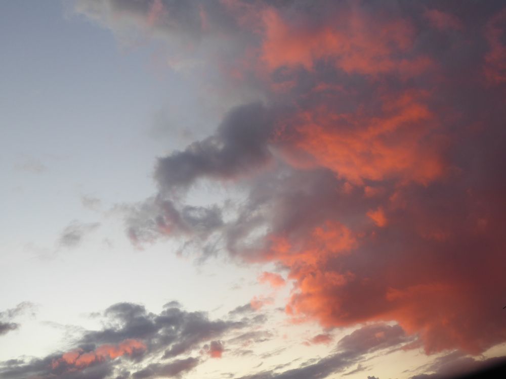 Skies over Blackheath in orange and grey