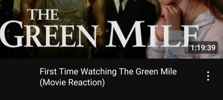 cropped screenshot of a youtube thumbnail.  the run time is obscuring the e in "The Green Mile", thus making it look like it reada "The Green Milf". 