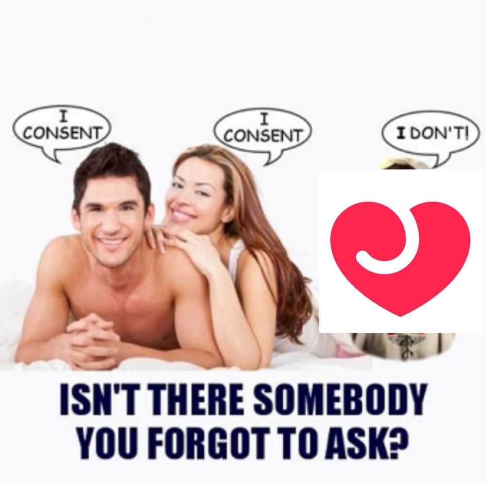 the I Consent meme with a hastily photoshopped lovehoney logo beneath the "I don't" speech bubble. 
