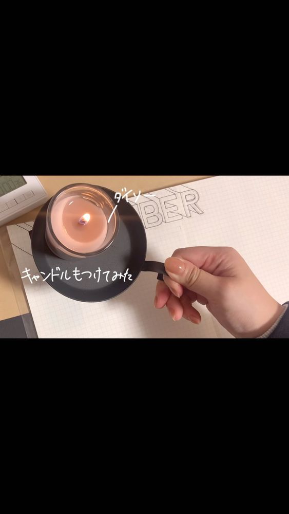 ダイソーのキャンドルつけてみた