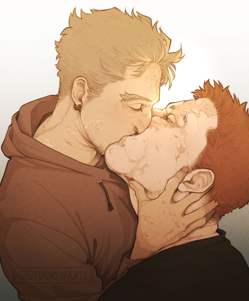 Color drawing of Hawks and Enji kissing tenderly


#petedrawings