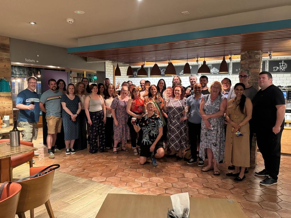 Group photo from pre-conference drinks