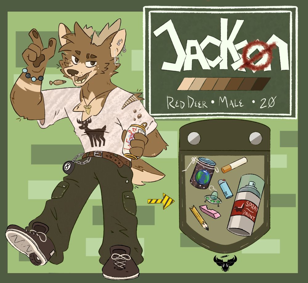 Deer fursona reference sheet